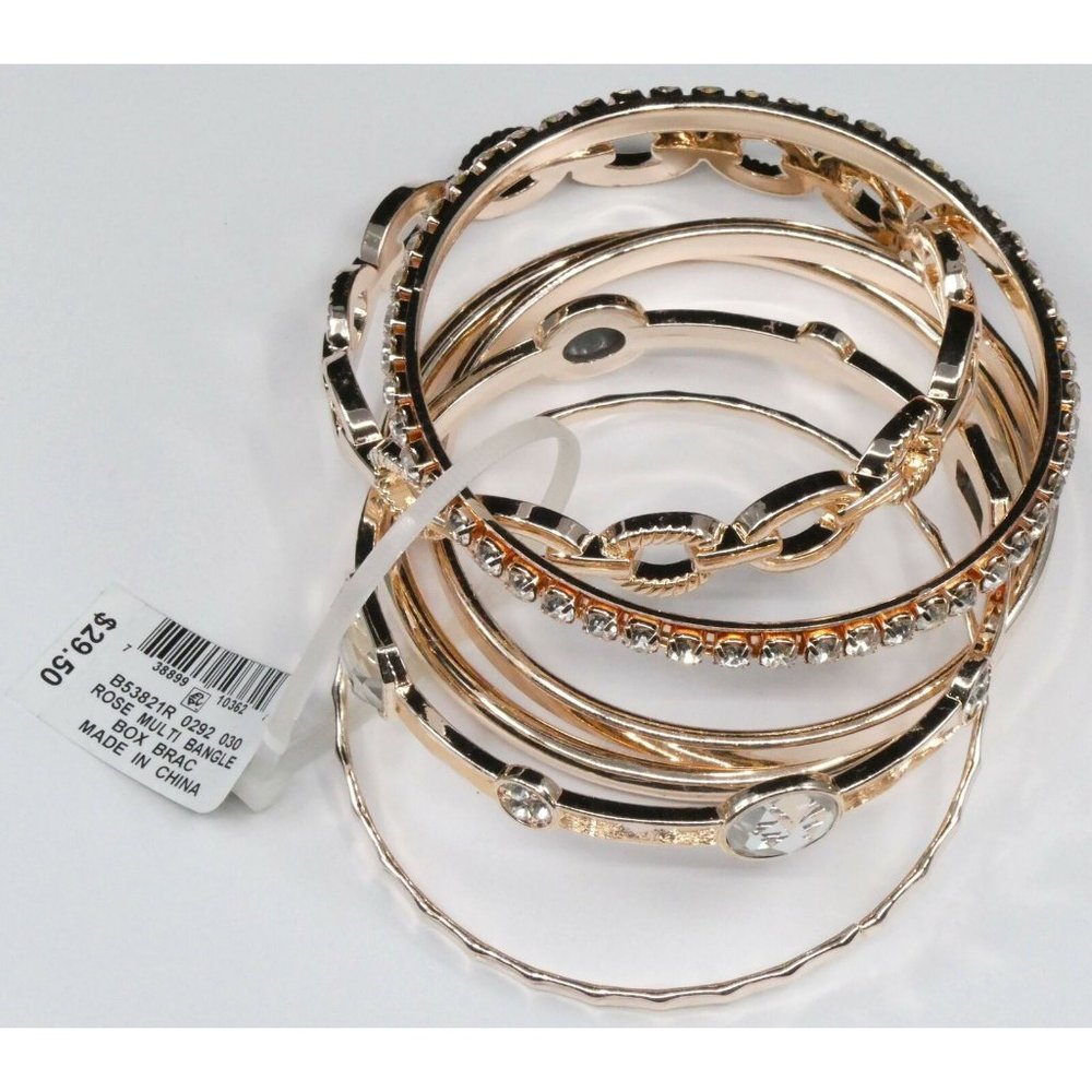 I.N.C. Gold-Tone Crystal-Embellished Multi-Bangle Bracelet - $15 Chic Elegance - Picture 2 of 2